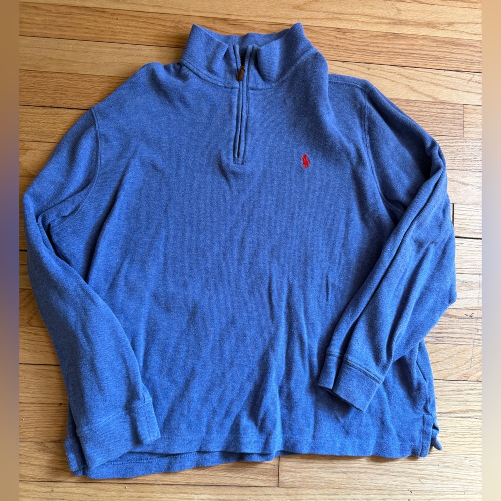 Ralph Lauren Polo Estate Rib Knit Sweater in Blue Men’s Large - Picture 2 of 4